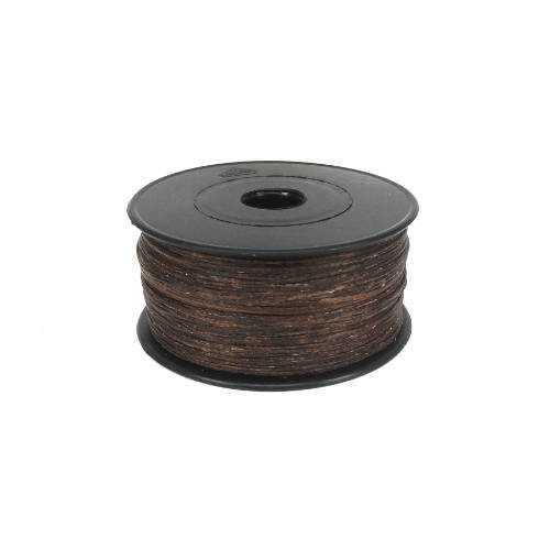 Hand sewing braided and waxed Nylon thread Neverstrand MADE IN SWITZERLAND, Nr.5 spool à 50 g, 130 m approx. brown